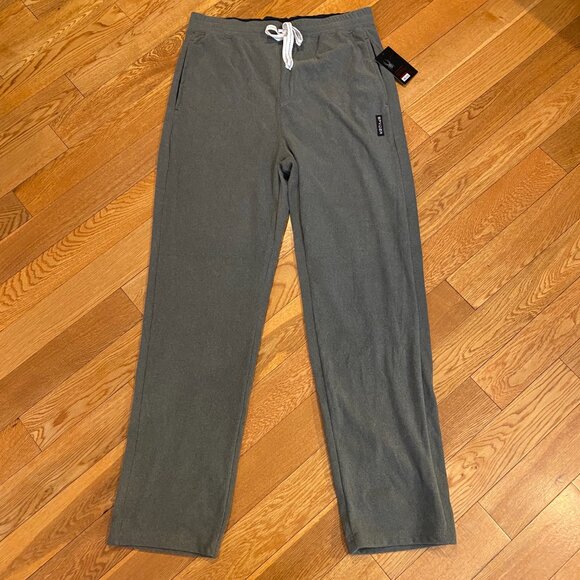 Spyder Loungewear Pants Fleece Grey Drawstring Stretch Pajama Men’s Large NWT - Picture 1 of 7